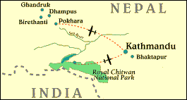 Nepal trekking map