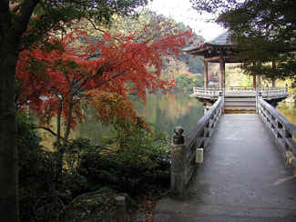 Naritasan Park lake pavilion