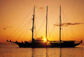 Windjammer at sunset